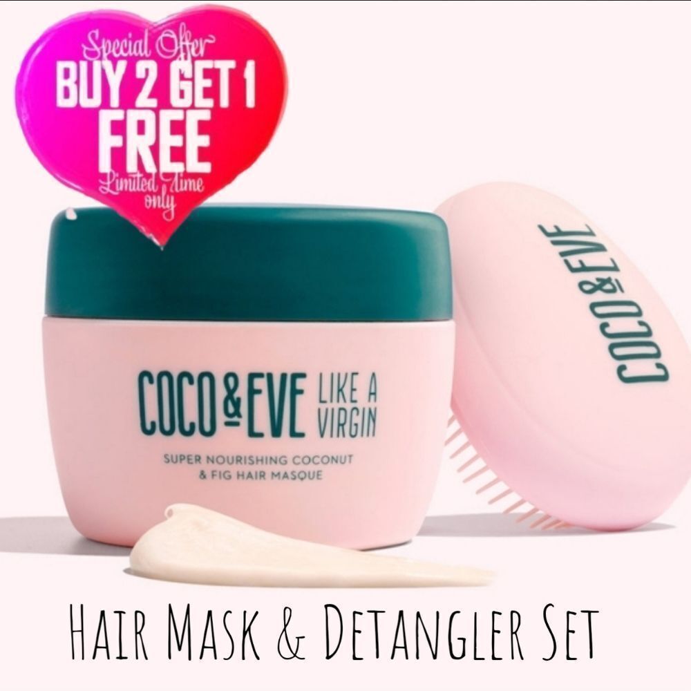 Coco & Eve Like a Virgin Hair Mask & Detangler set